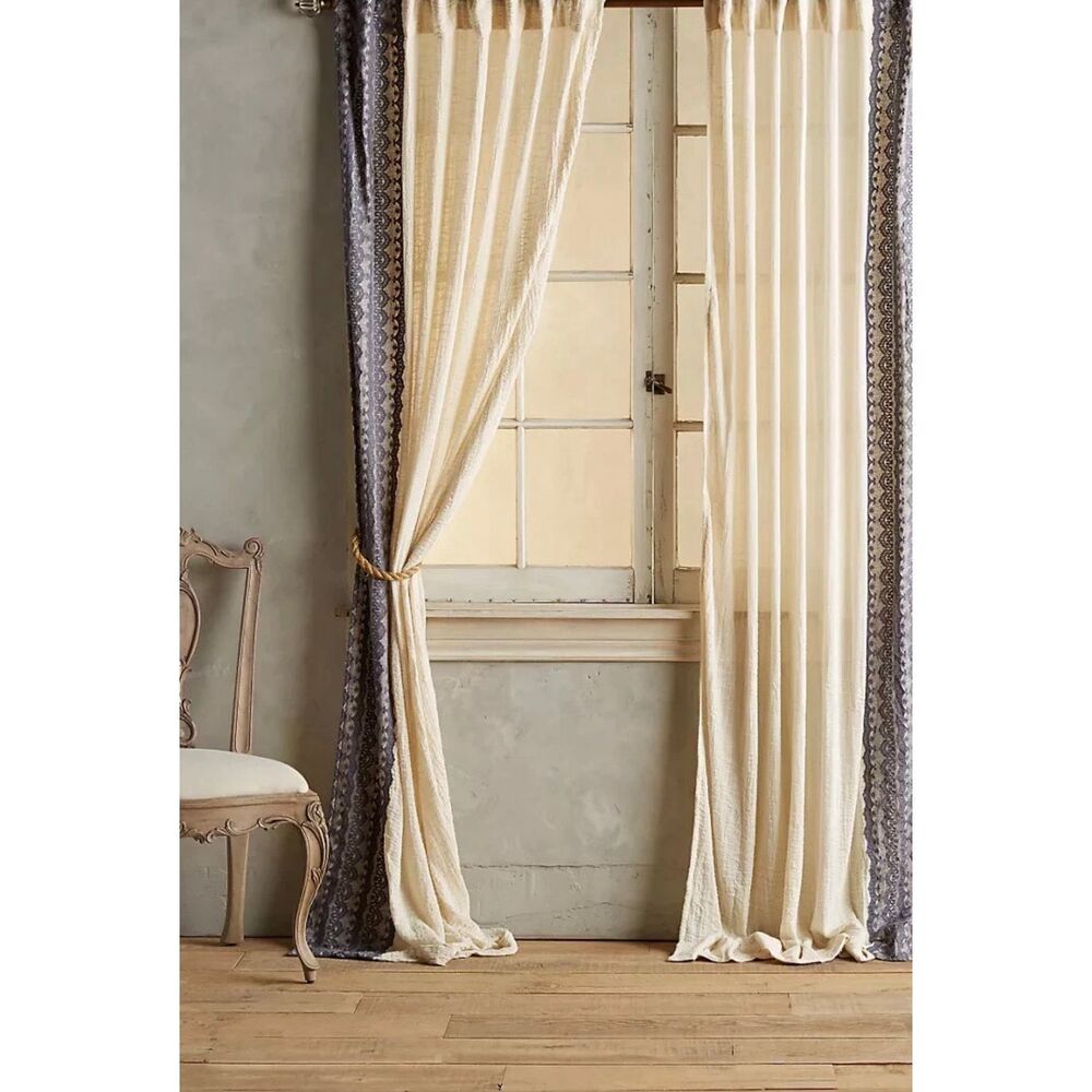 New Anthropologie Clara Curtain Size 50”x84”